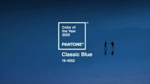 Cores tendência para 2020. Cor do Ano da Pantone: Classic Blue.